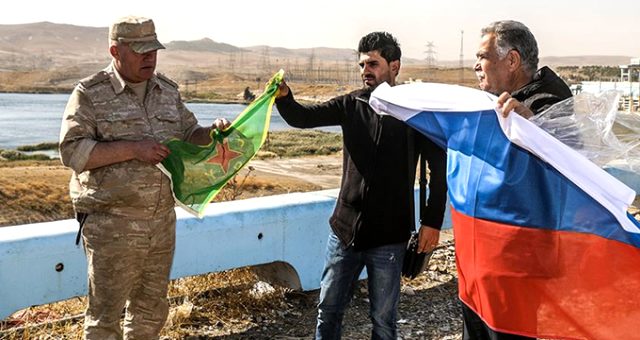 Rusya ve YPG arasında devir teslim töreni
