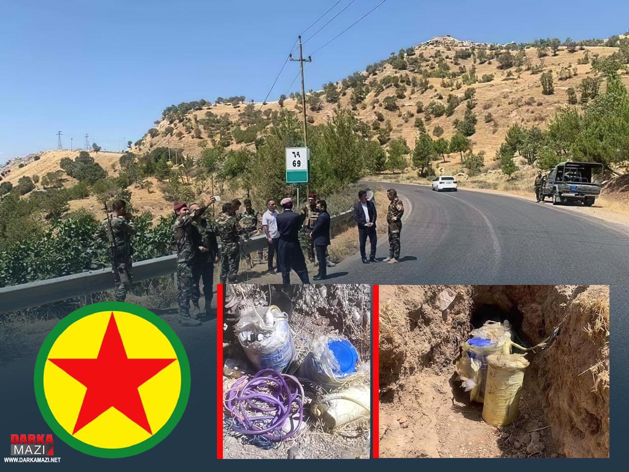 Peşmerge güçleri PKK’nin sivilllerin yoluna döşediği bir mayını daha imha etti Amediye, duhok, Deraluk, Mayın