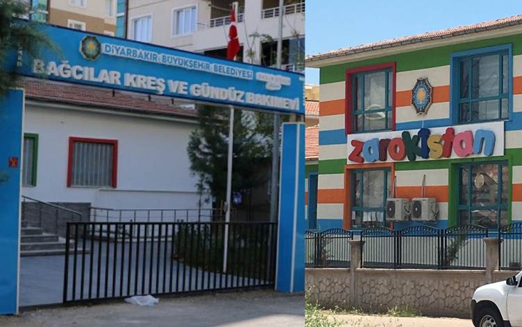 Diyarbakır’da Kayapınar Belediyesi tarafından açılan Zarokistan da 8 Ocak 2016’ta kayyum tarafından kapatılmış, çalışanlarının tamamı işten çıkarılmıştı. Kapatılan Barış ve Demokrasi Partisi (BDP) tarafından kurulan Zarokistan’larda Kürtçe eğitim veriliyordu. Zarokistan’ların eğitim programı da Kent Meclisince belirleniyordu. Zarokistan’lar bünyesinde Diyarbakır Büyükşehir Belediyesi’ne bağlı iki kreş ve kreşlerin yanı sıra 4 oyun odası faaliyetteydi. Diyarbakır Büyükşehir Belediyesi Eş Başkanları Gültan Kışanak ve Fırat Anlı’nın tutuklanmasından sonra belediyeye atanan kayyum, kreşlerin bağlı olduğu Sosyal Hizmetler Daire Başkanı’nı görevden almıştı. Kreşlerde çalışan personelin de sözleşmeleri yenilenmedi. PAYLAŞ SHARE ON FACEBOOK SHARE ON TWITTER SHARE ON WHATSAPP SHARE ON TELEGRAM SHARE ON VIBER SHARE ON MESSENGER Yorumlar Misafir olarak yorum yazın ya da daha etkili bir deneyim için oturum açın