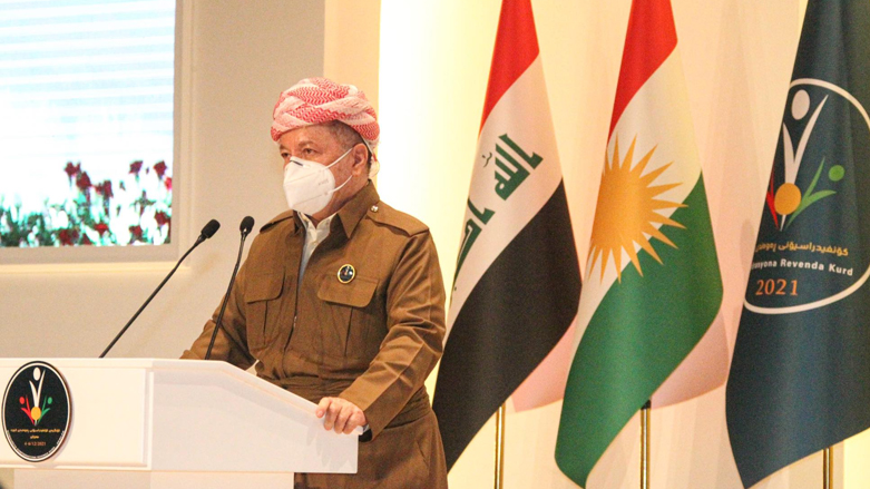 Mesut Barzani Hewler'deki Kürt Diaspora Kongresi'nde konuştu