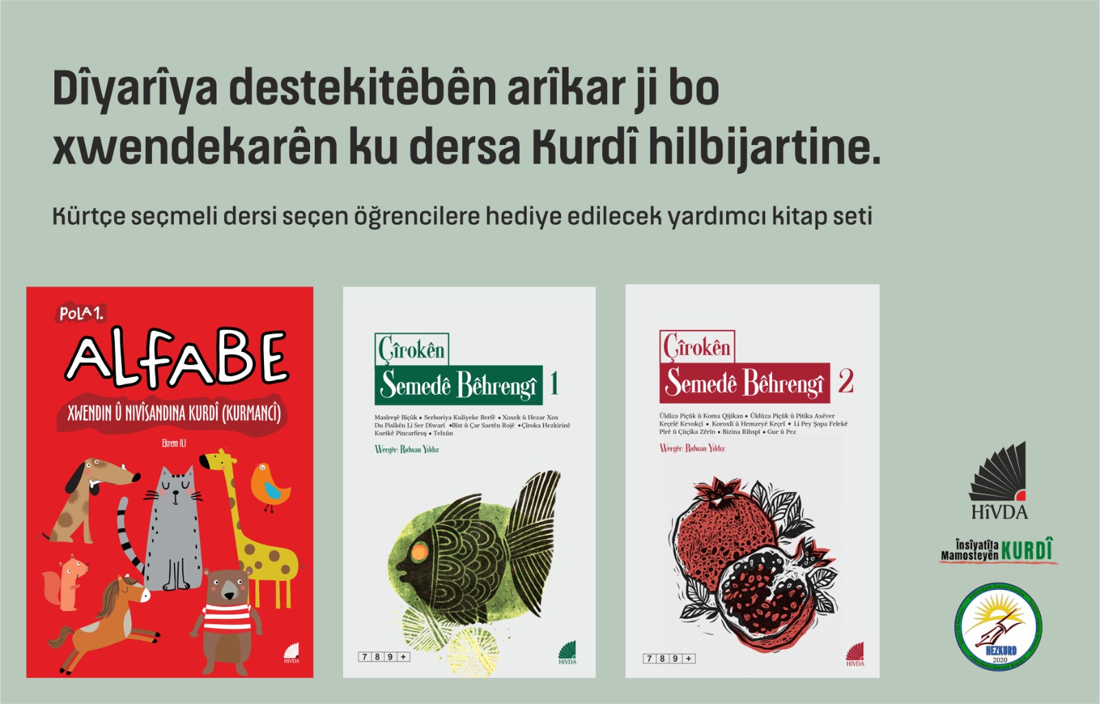 Hivda İleteşim'dün Kürtçe seçmeli derslere destek: Zazaca ve Kürtçe 7000 kitap dağıtacak