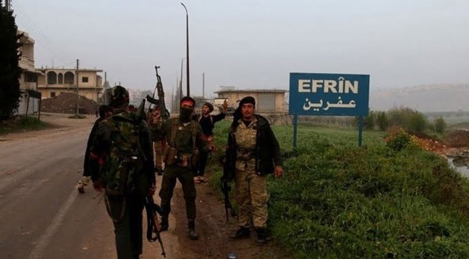 Türk devletine bağlı çeteler Efrin’de biri sivil dört kişiyi kaçırdı