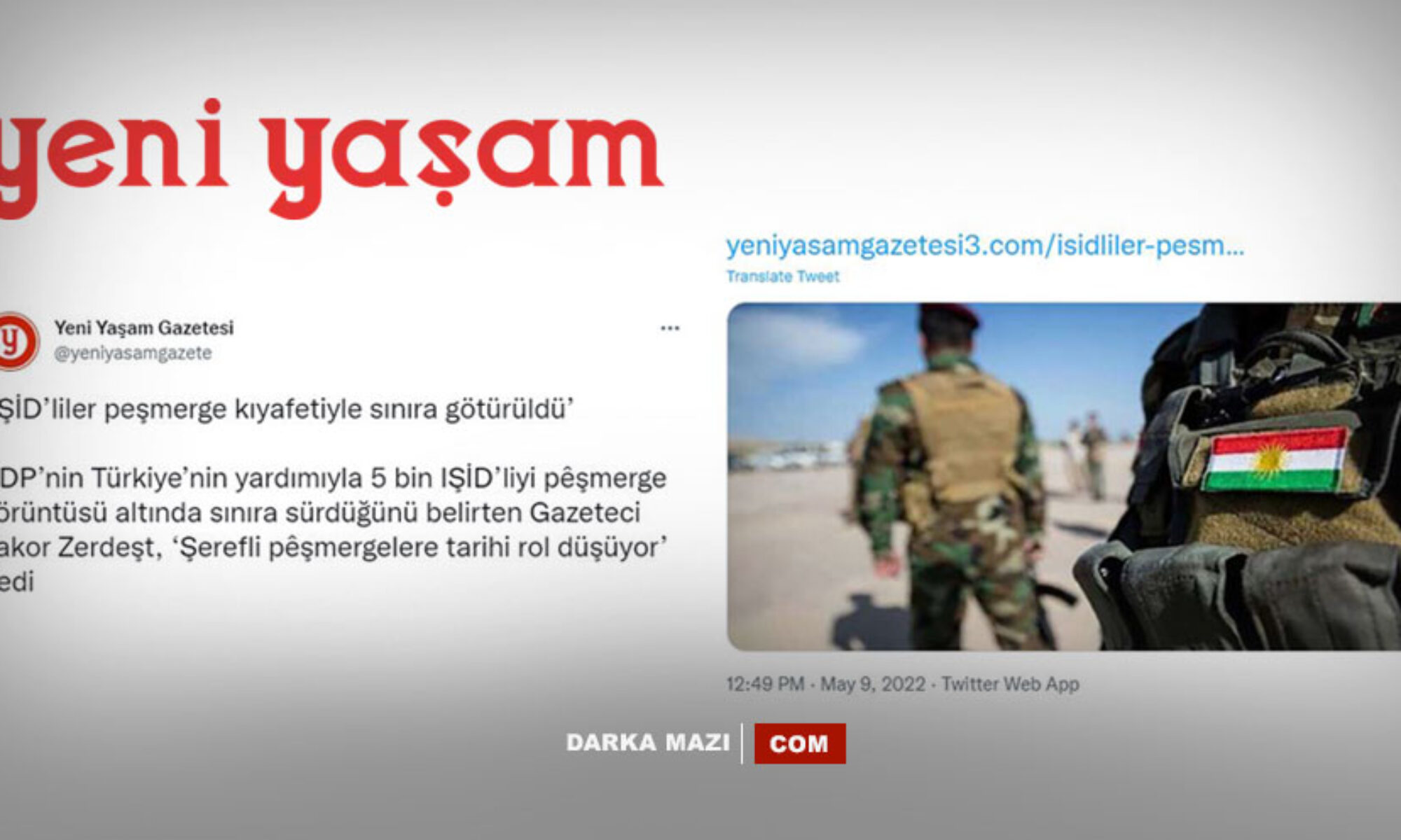 Ahlaksız, Yeni Yaşam Gazetesi “IŞİD’liler Peşmerge kıyafeti ile operasyona katıldı” iftirasını sildi