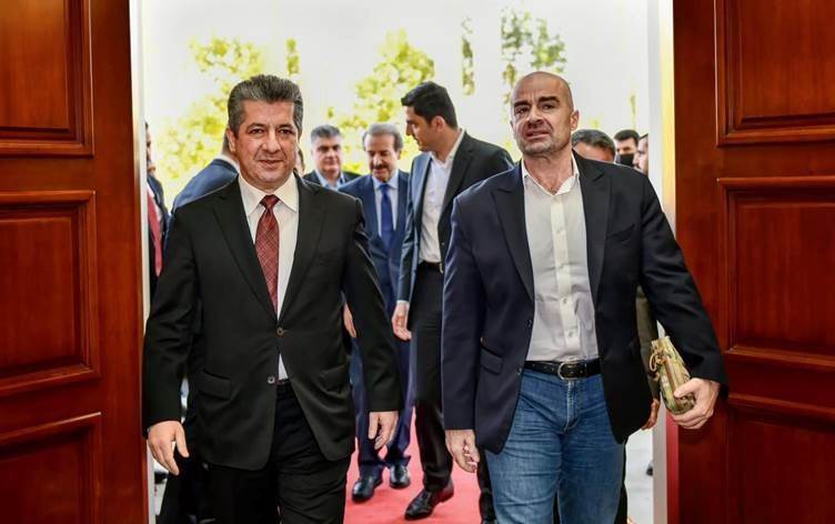 Başbakan Mesrur Barzani ile YNK Başkanı Bafıl Talabani bir araya geldi