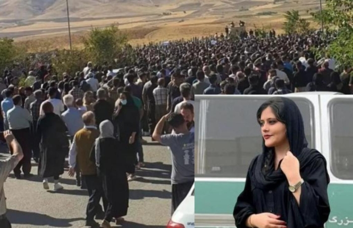 Seqîz halkı Jina Emini’nin kırkı dolayısıyla mezarlığa yürüdü