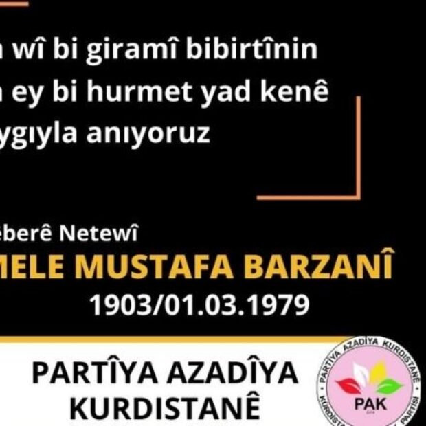 PAK: Molla Mustafa Barzani’nin mücadelesi, Şeyh Said’in, Cıbranlı Halit Bey’in, Seyid Rıza’nın, İhsan Nuri’nin, Qazi Muhammed’in özgürlük mücadelelerinin devamıdır