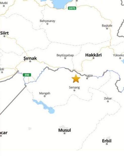 Güney Kürdistan’da 4.7 büyüklüğünde deprem