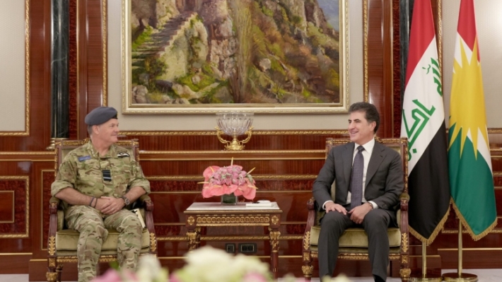 Neçirvan Barzani üst düzey İngiliz askeri heyeti kabul etti