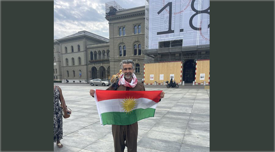 İsviçre: Kürt aktivist Lokman Kadak Lozan Antlaşmasını protesto amacıyla yürüyüş başlattı