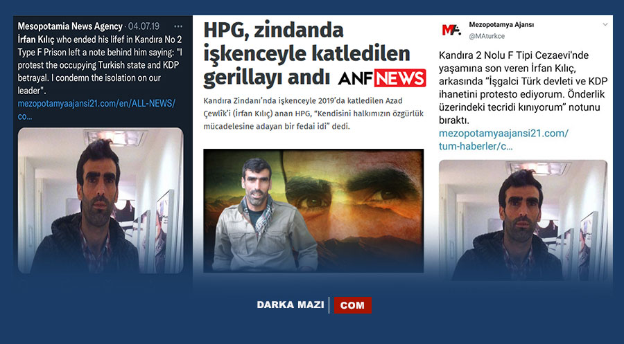 PKK medyasının “KDP’yi protesto için kendi yaktı" dediği irfan Kılıç için HPG’den 4 yıl sonra gelen açıklama, Leyla Güven, Açlık grevi, Mezopatmay ajansı