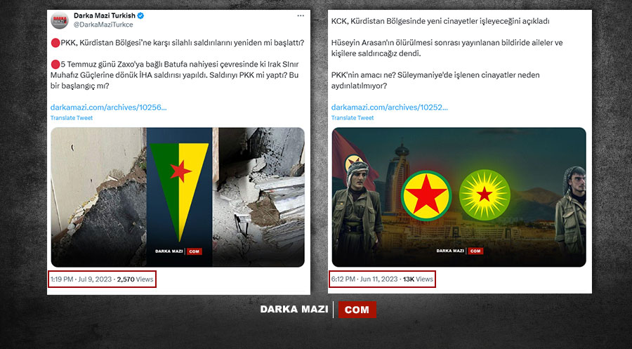 Darka Mazi PKK’nin Kürdistan Bölgesinde saldırı ve cinayetler dönemini başlattığını duyurmuştu
