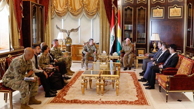 Başkan Mesud Barzani, Uluslararası Koalisyon heyetini kabul etti