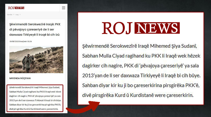 PKK terör örgütünün son çaresi yalan haber oldu: Rojnews, Iraklı danışmana söylemediklerini söyletti - Resim : 2