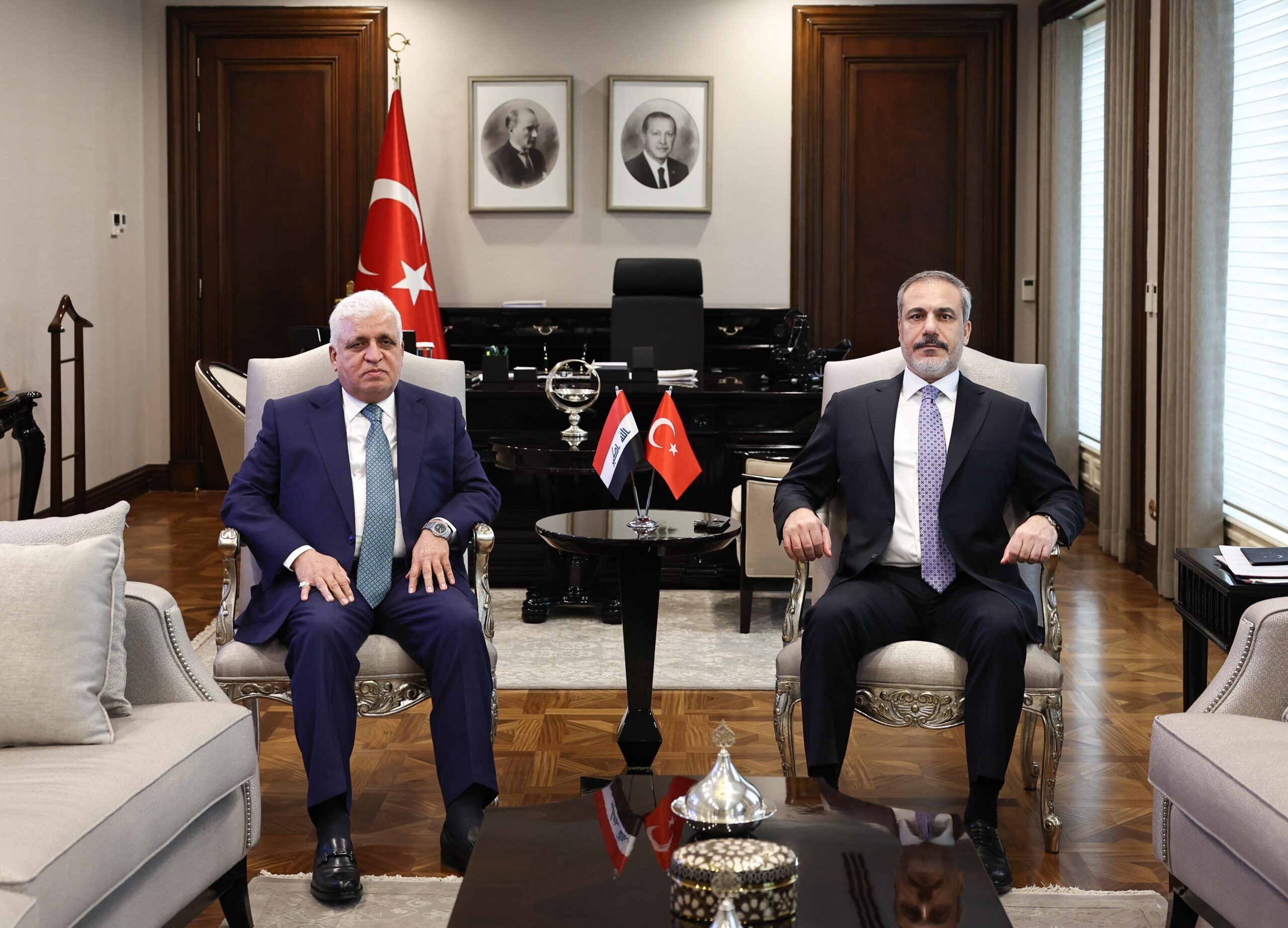 Fidan'dan dikkat çeken görüşme: Haşdi Şabi'nin lideri Falih Feyyaz ile Ankara'da görüştü