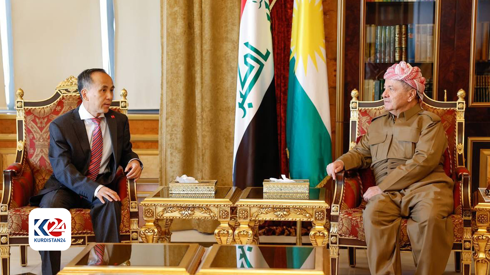 Başkan Barzani Çin Başkonsolosu Liu Jun ve yanındaki heyeti kabul etti