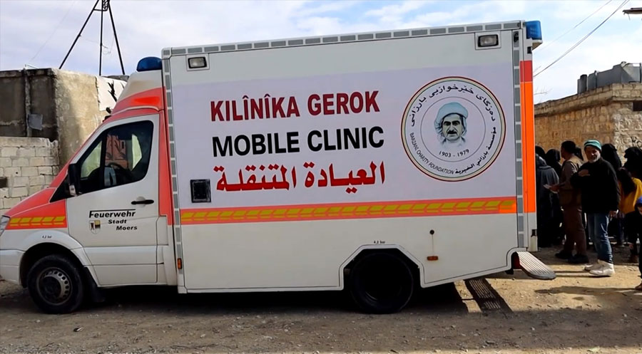 Efrin: Barzani Yardım Vakfı'nın seyyar tıp merkezi ile halkın yardımına koşuyor